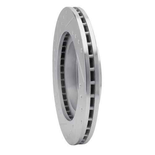 R1 88-92 Ford Probe Front Right Drilled & Slotted Silver Brake Rotor