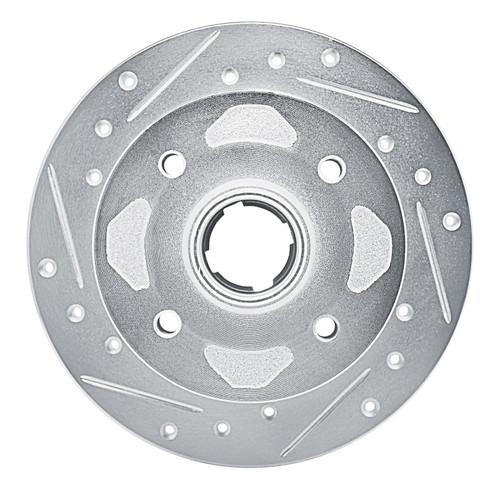 R1 79-82 Mazda 626 Front Left Drilled & Slotted Silver Brake Rotor