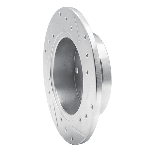 R1 81-85 Mazda RX-7 Rear Left Drilled & Slotted Silver Brake Rotor