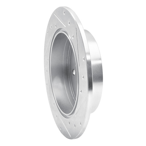 R1 18-24 Toyota Camry Rear Left Drilled & Slotted Silver Brake Rotor