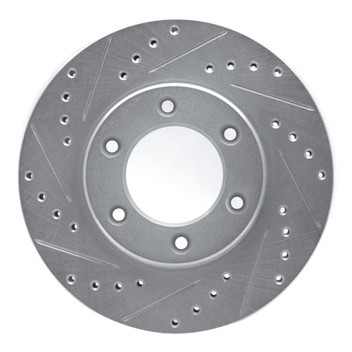 R1 93-98 Toyota T100 Front Left Drilled & Slotted Silver Brake Rotor EDZ-76118L