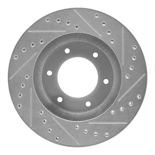 R1 93-98 Toyota T100 Front Left Drilled & Slotted Silver Brake Rotor EDZ-76118L