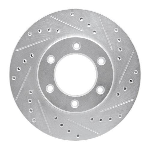 R1 93-98 Toyota T100 Front Right Drilled & Slotted Silver Brake Rotor EDZ-76118R