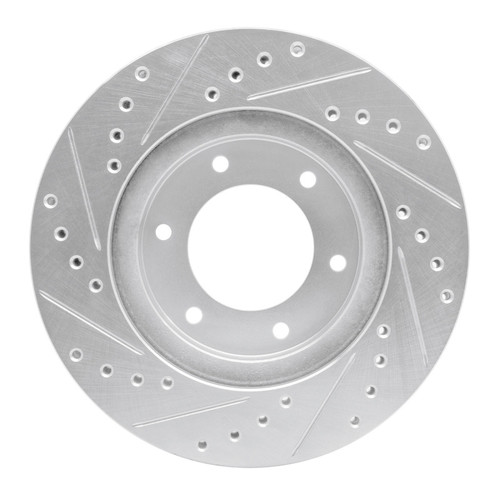R1 93-98 Toyota T100 Front Right Drilled & Slotted Silver Brake Rotor EDZ-76118R