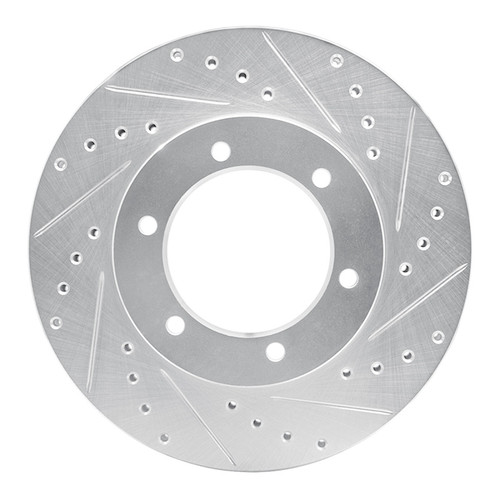 R1 91-98 Toyota 4Runner Front Right Drilled & Slotted Silver Brake Rotor