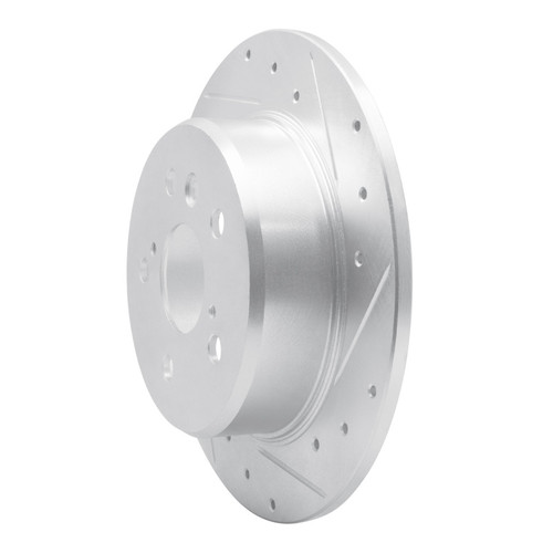 R1 99-03 Lexus RX300 Rear Right Drilled & Slotted Silver Brake Rotor