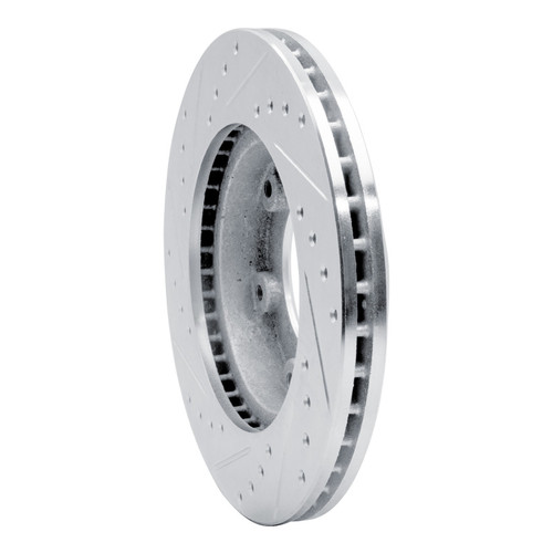 R1 90-92 Toyota Land Cruiser Front Right Drilled & Slotted Silver Brake Rotor