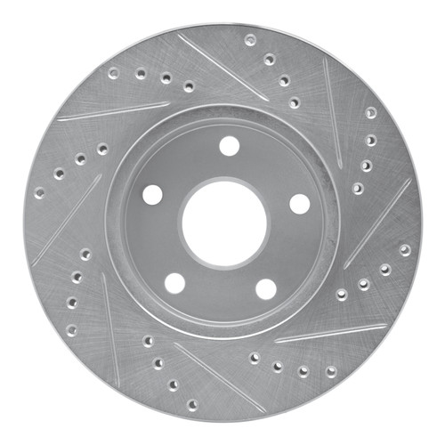 R1 91-97 Toyota Previa Front Left Drilled & Slotted Silver Brake Rotor