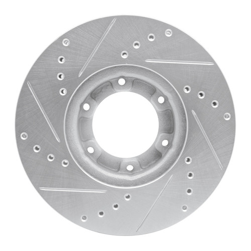 R1 89-93 Toyota Pickup Front Right Drilled & Slotted Silver Brake Rotor