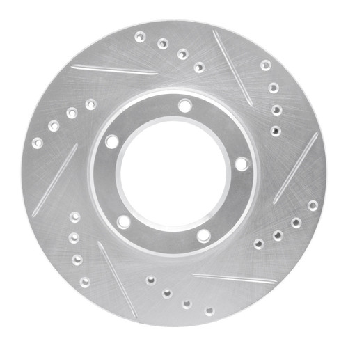 R1 89-08 Toyota Hilux (Mexico) Front Right Drilled & Slotted Silver Brake Rotor