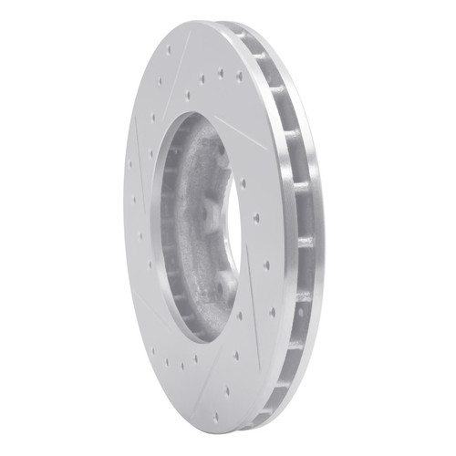 R1 87-88 Toyota Pickup Front Right Drilled & Slotted Silver Brake Rotor