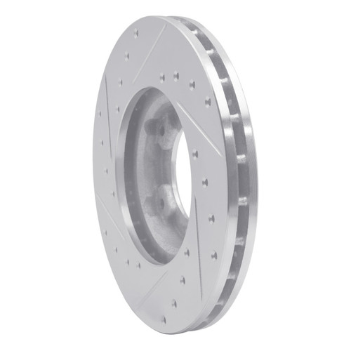 R1 85-92 Toyota Pickup Front Right Drilled & Slotted Silver Brake Rotor