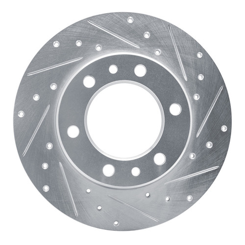 R1 81-85 Toyota Pickup Front Right Drilled & Slotted Silver Brake Rotor