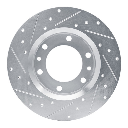 R1 81-85 Toyota Pickup Front Right Drilled & Slotted Silver Brake Rotor