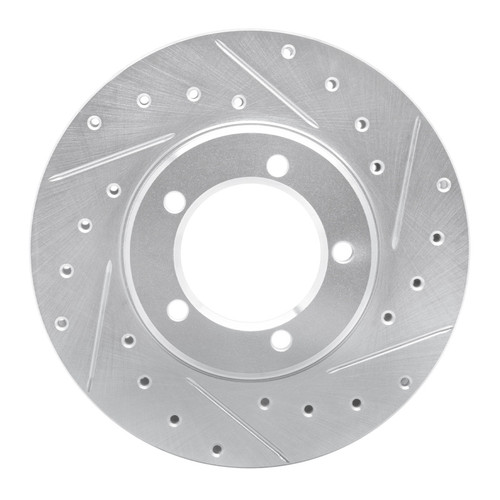 R1 79-83 Toyota Pickup Front Right Drilled & Slotted Silver Brake Rotor
