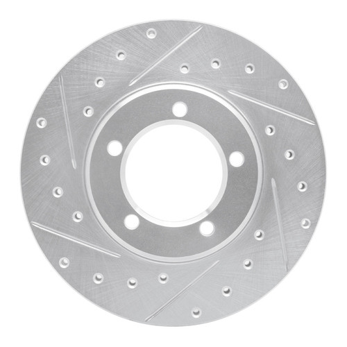 R1 79-83 Toyota Pickup Front Left Drilled & Slotted Silver Brake Rotor