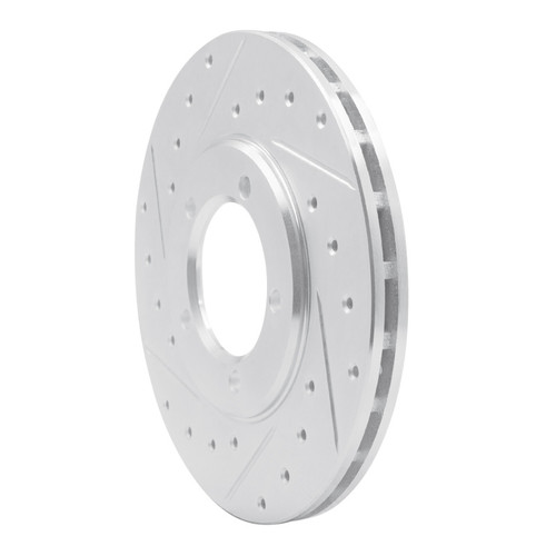 R1 79-83 Toyota Pickup Front Left Drilled & Slotted Silver Brake Rotor