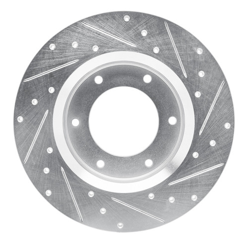 R1 79-80 Toyota Pickup Front Left Drilled & Slotted Silver Brake Rotor