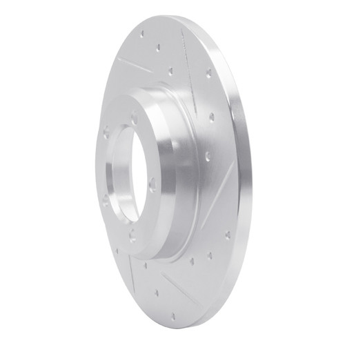 R1 75-83 Toyota Pickup Front Right Drilled & Slotted Silver Brake Rotor