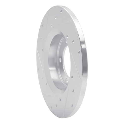 R1 75-83 Toyota Pickup Front Right Drilled & Slotted Silver Brake Rotor