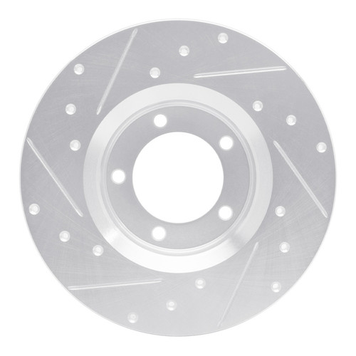 R1 75-83 Toyota Pickup Front Right Drilled & Slotted Silver Brake Rotor