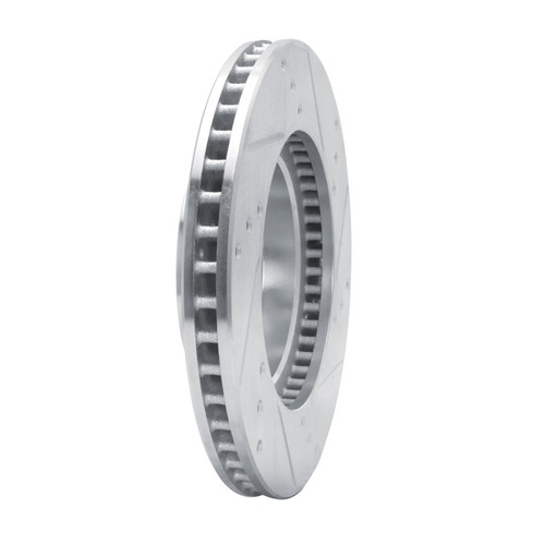 R1 10-17 Lexus CT200H Front Right Drilled & Slotted Silver Brake Rotor