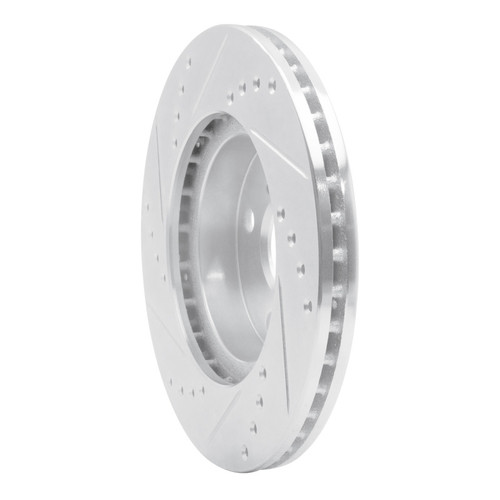 R1 01-03 Toyota Prius Front Right Drilled & Slotted Silver Brake Rotor