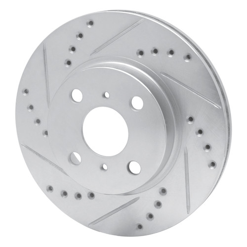 R1 01-03 Toyota Prius Front Left Drilled & Slotted Silver Brake Rotor