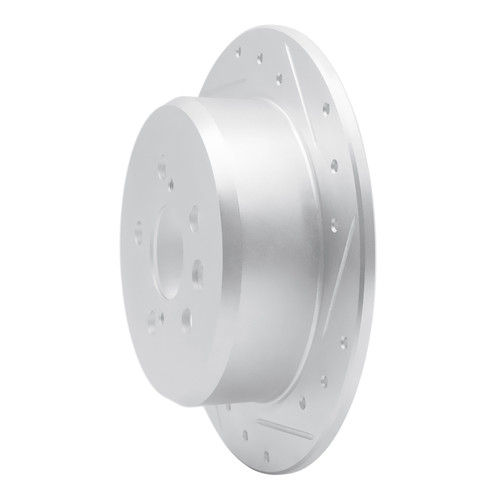 R1 96-99 Toyota Celica Rear Right Drilled & Slotted Silver Brake Rotor