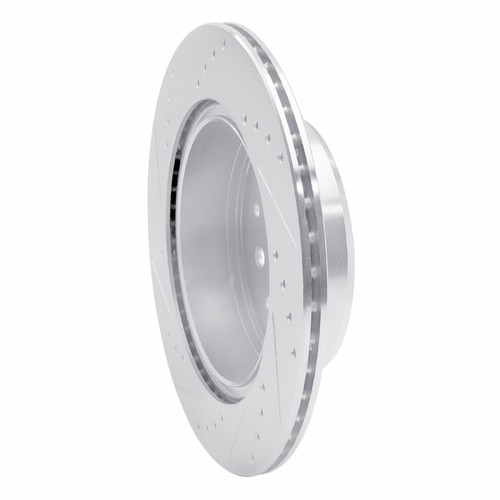 R1 93-98 Toyota Supra Rear Right Drilled & Slotted Silver Brake Rotor