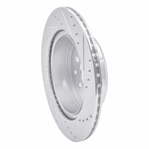 R1 93-98 Toyota Supra Rear Left Drilled & Slotted Silver Brake Rotor