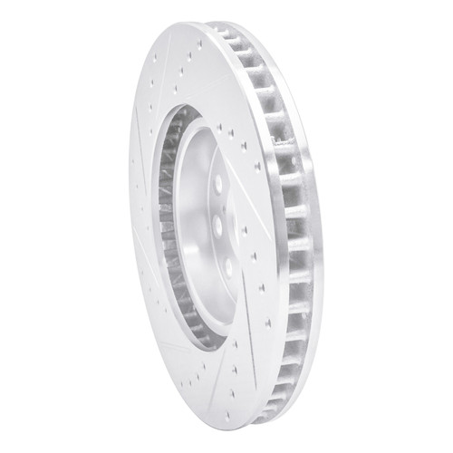 R1 93-98 Toyota Supra Front Right Drilled & Slotted Silver Brake Rotor