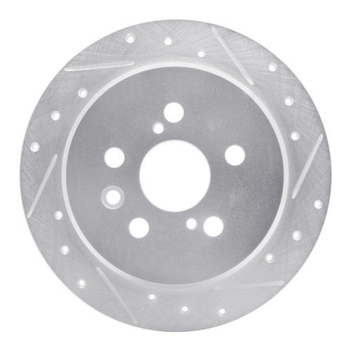 R1 94-95 Toyota Celica Rear Right Drilled & Slotted Silver Brake Rotor