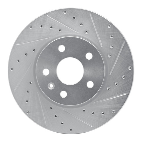 R1 06-15 Lexus IS250 Rear Right Drilled & Slotted Silver Brake Rotor
