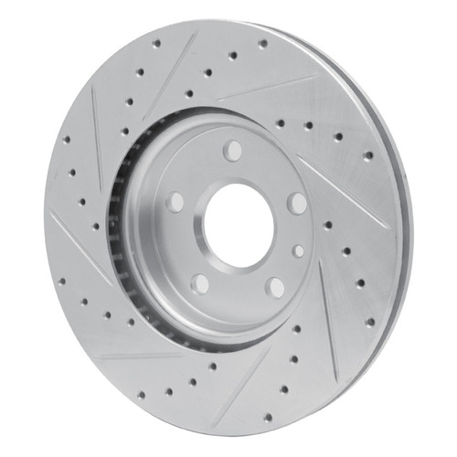R1 06-15 Lexus IS250 Rear Right Drilled & Slotted Silver Brake Rotor