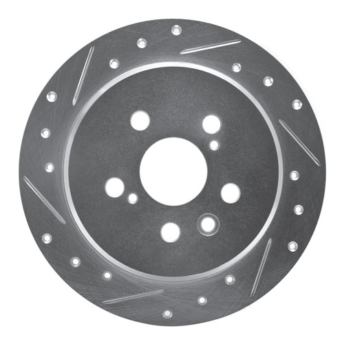 R1 94-95 Toyota Celica Rear Left Drilled & Slotted Silver Brake Rotor