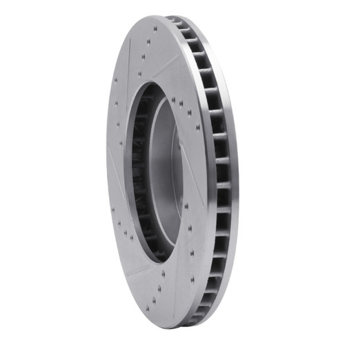 R1 94-99 Toyota Celica Front Right Drilled & Slotted Silver Brake Rotor