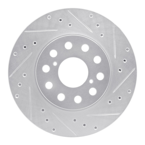 R1 92-95 Toyota MR2 Rear Right Drilled & Slotted Silver Brake Rotor
