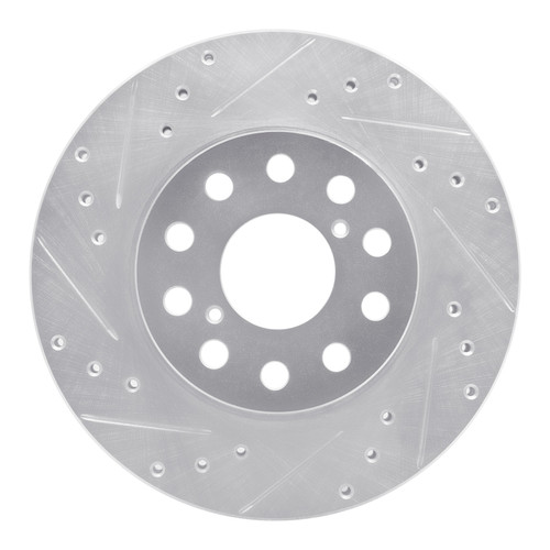 R1 92-95 Toyota MR2 Rear Left Drilled & Slotted Silver Brake Rotor
