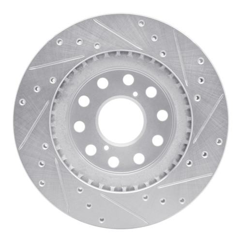 R1 92-95 Toyota MR2 Rear Left Drilled & Slotted Silver Brake Rotor