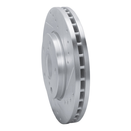 R1 92-95 Toyota MR2 Front Right Drilled & Slotted Silver Brake Rotor