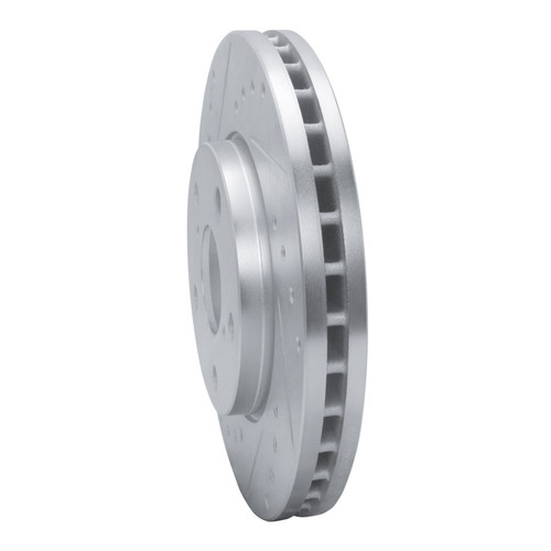 R1 92-95 Toyota MR2 Front Left Drilled & Slotted Silver Brake Rotor