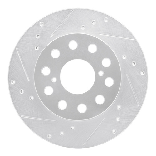 R1 91-95 Toyota MR2 Rear Left Drilled & Slotted Silver Brake Rotor