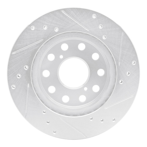 R1 91-95 Toyota MR2 Rear Left Drilled & Slotted Silver Brake Rotor