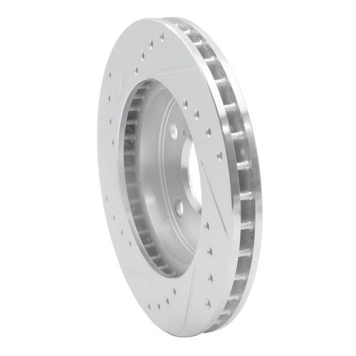 R1 91-95 Toyota MR2 Front Right Drilled & Slotted Silver Brake Rotor