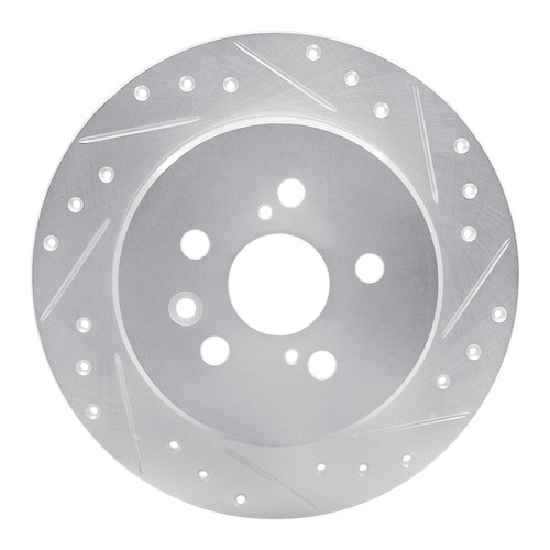 R1 90-93 Toyota Celica Rear Right Drilled & Slotted Silver Brake Rotor