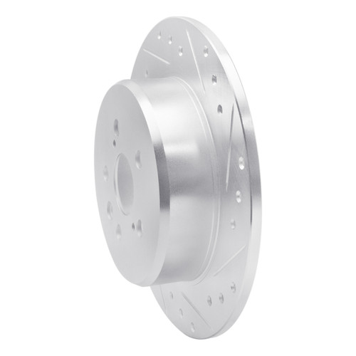 R1 90-93 Toyota Celica Rear Right Drilled & Slotted Silver Brake Rotor