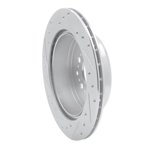 R1 92-00 Lexus SC400 Rear Right Drilled & Slotted Silver Brake Rotor