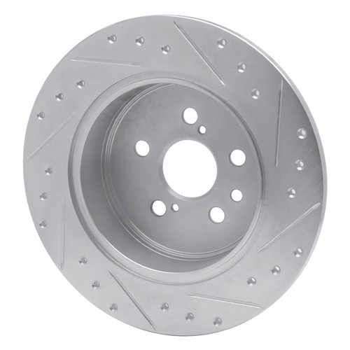 R1 90-93 Toyota Celica Rear Left Drilled & Slotted Silver Brake Rotor