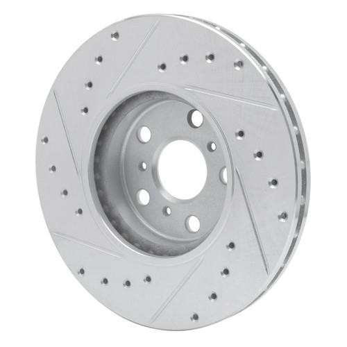 R1 90-93 Toyota Celica Front Right Drilled & Slotted Silver Brake Rotor